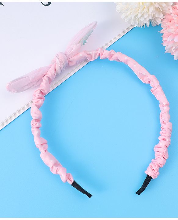 Babyhug Free Size Hair Bands with Floral Applique Pack of 2 - Light Pink