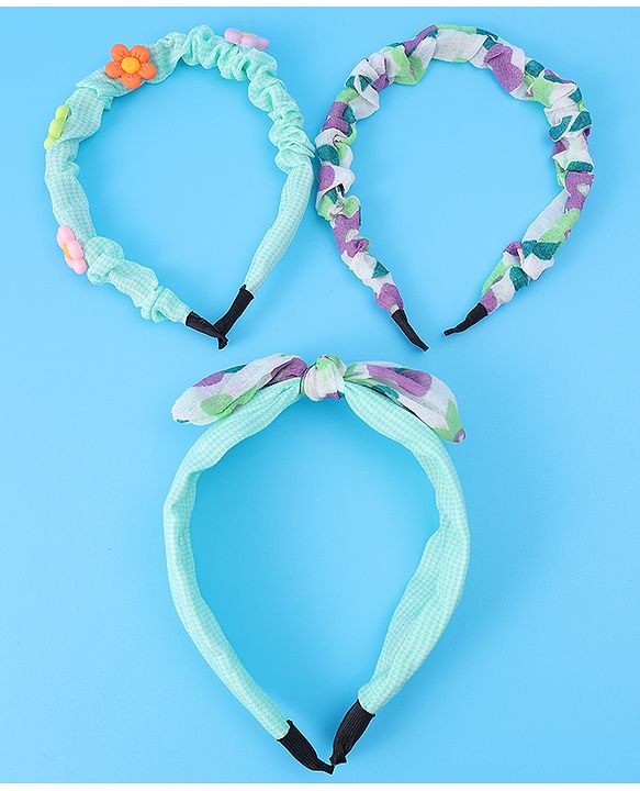 Babyhug Assorted Hair Bands Free Size Set of 3 - Multicolor