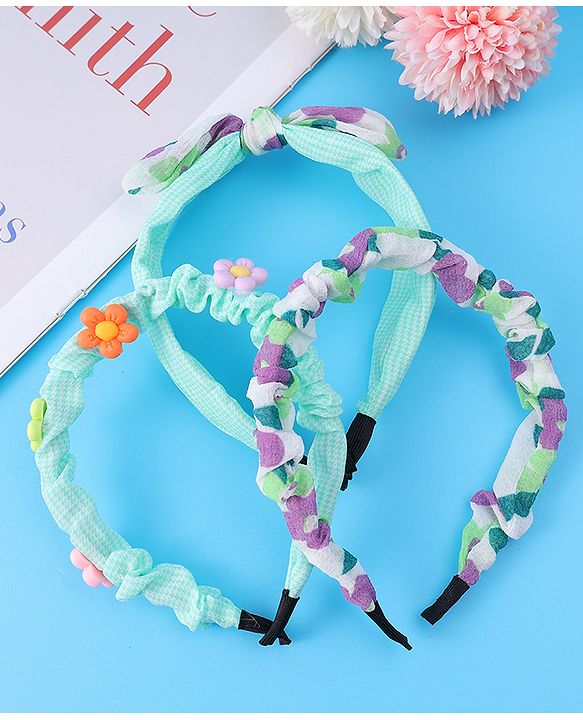 Babyhug Assorted Hair Bands Free Size Set of 3 - Multicolor