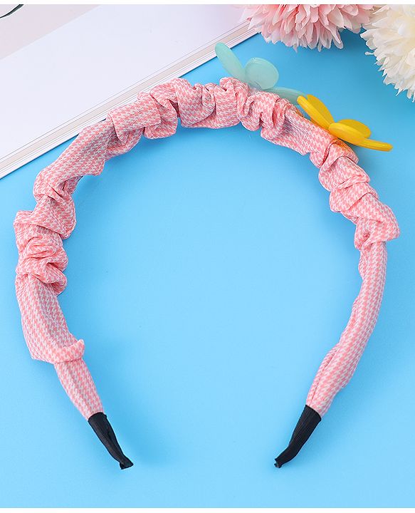 Babyhug Free Size Hair Bands with Floral Applique & Polka Dots Design Pack of 3 - Multicolor