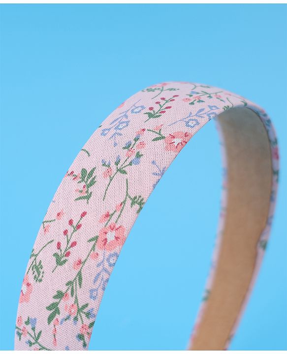 Pine Kids Free Size Hair Bands with Peal & Floral Print Pack of 5 - Multicolor