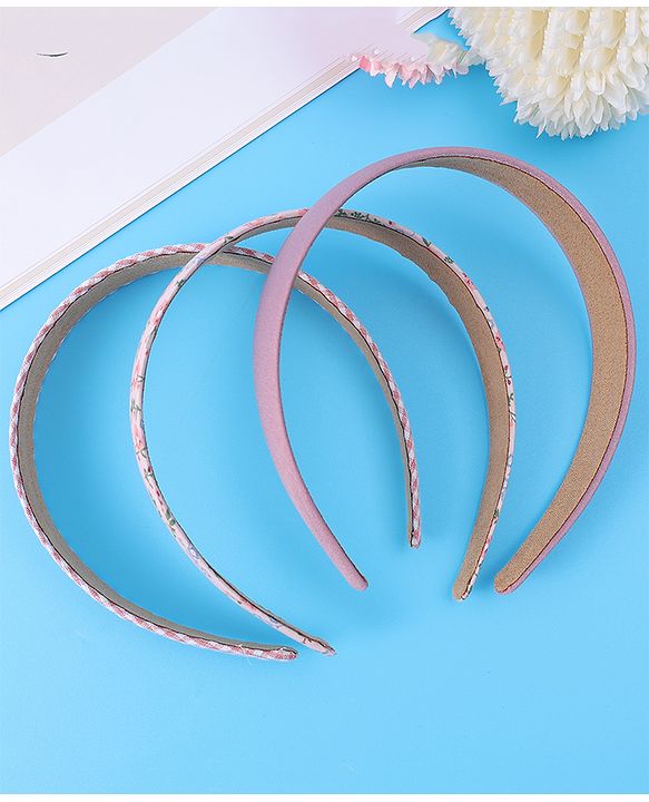 Pine Kids Free Size Hair Bands with Peal & Floral Print Pack of 5 - Multicolor