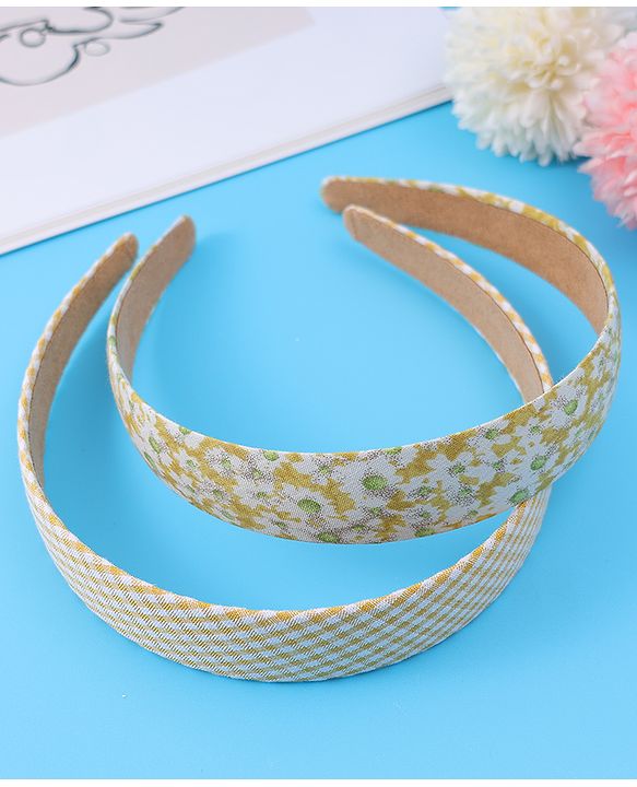 Pine Kids Free Size Hair Bands Pearl & Floral Print Pack of 5 - Multicolor