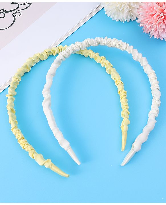 Pine Kids Free Size Hair Bands Pearl & Floral Print Pack of 5 - Multicolor