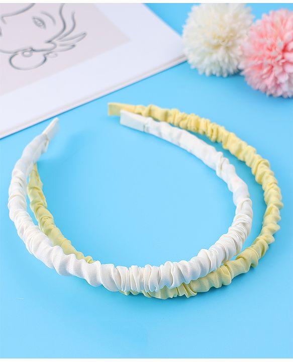 Pine Kids Free Size Hair Bands Pearl & Floral Print Pack of 5 - Multicolor