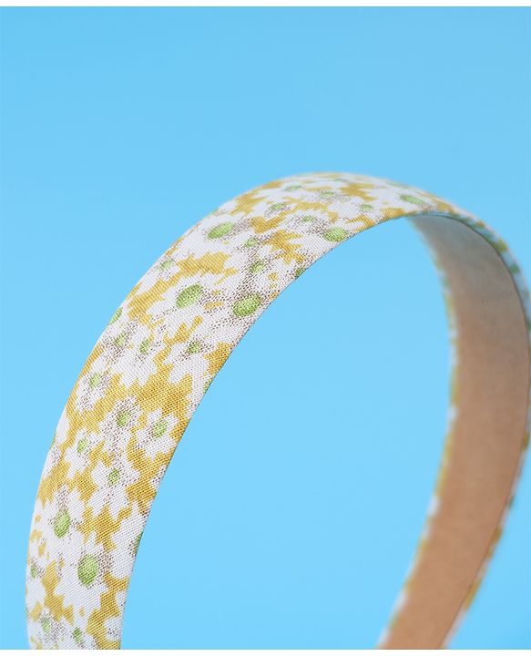 Pine Kids Free Size Hair Bands Pearl & Floral Print Pack of 5 - Multicolor