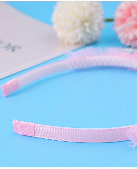 Babyhug Tiara Style Hair Band With Star Print - Pink