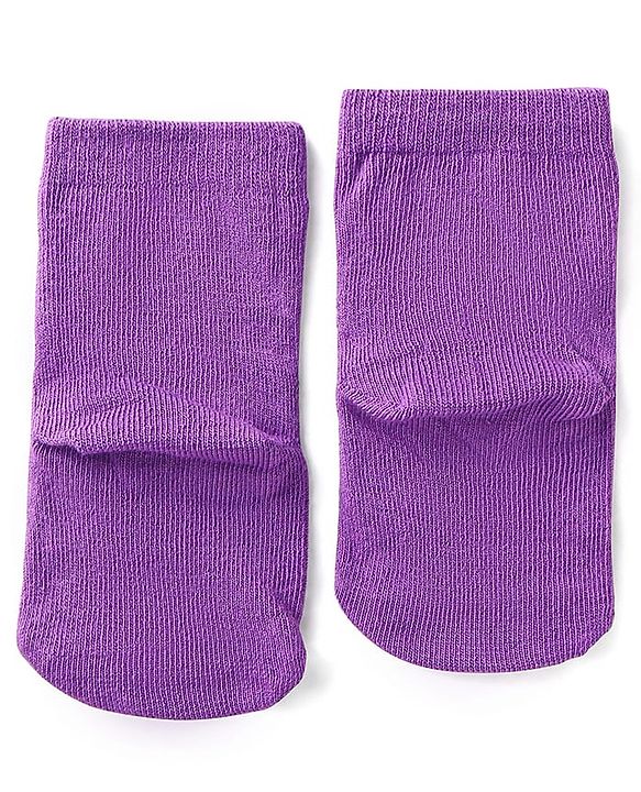 Cute Walk by Babyhug Knit Ankle Length Socks With Polka Dot & Unicorn Design - Yellow Purple & Pink