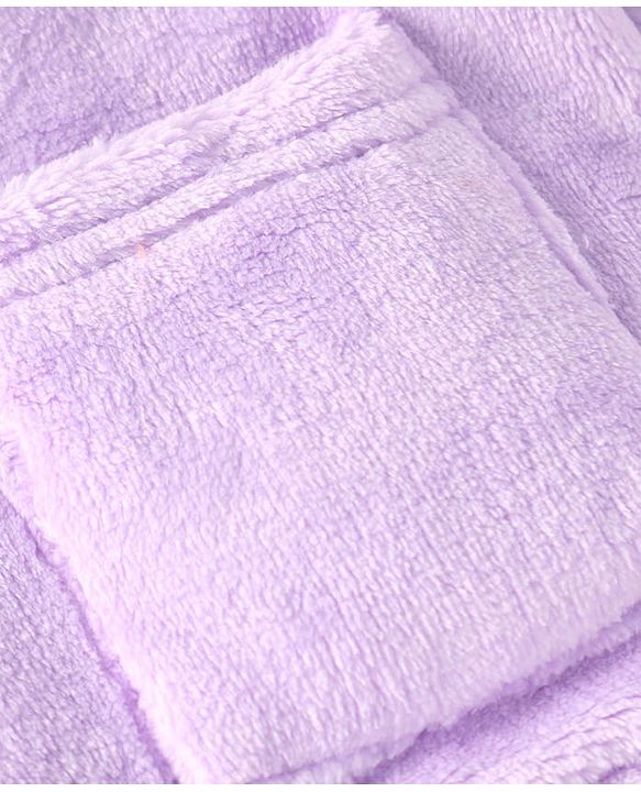Babyhug Cotton Woven Full Sleeves Hooded Sweatjacket with Star Sequinned Detailing - Lavender