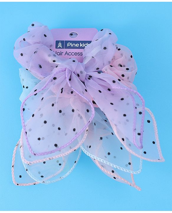 Pine Kids Rubber Bands & Scrunchies Sets Polka Dots Design Free Size - Multicolor