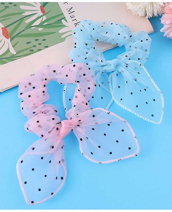Pine Kids Rubber Bands & Scrunchies Sets Polka Dots Design Free Size - Multicolor