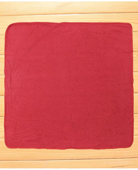 Babyhug Cotton Woven Hooded Towel With Santa Patch Embroidery 72 x B 72 cm - Red