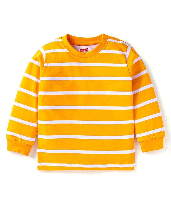 Babyhug Cotton Knit Full Sleeves T-Shirts with Stripes &  Animals  Graphics Pack of 3 - Blue Red & Orange