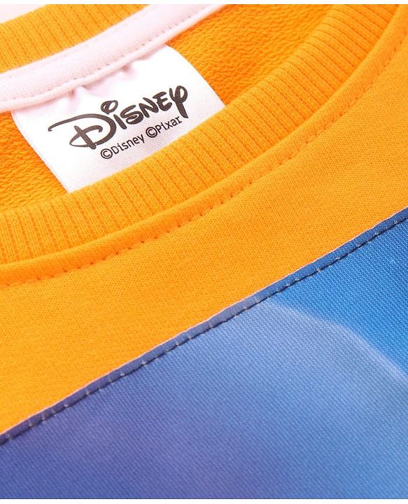 Pine Kids Disney Terry Knit Full Sleeves Sweatshirt with Lion King Graphics - Orange