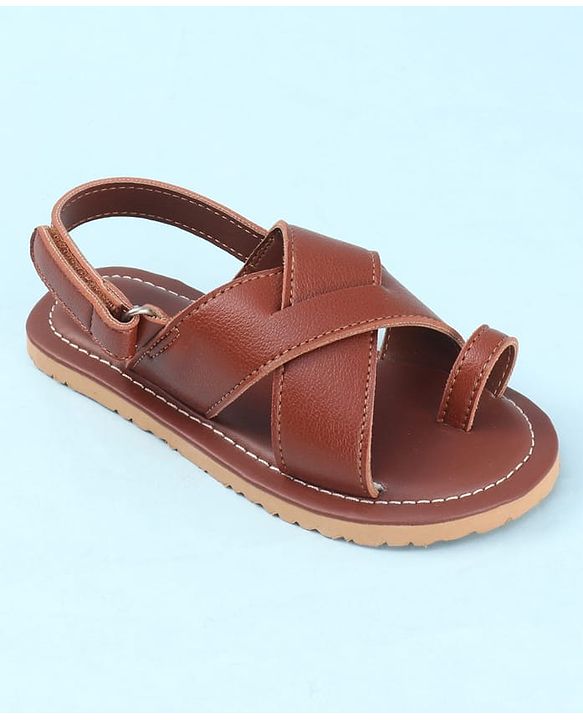 Cute Walk by Babyhug Back Elasticated Velcro Mojaris Ethnic - Black