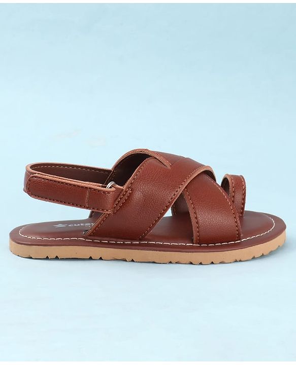 Cute Walk by Babyhug Back Elasticated Velcro Mojaris Ethnic - Black