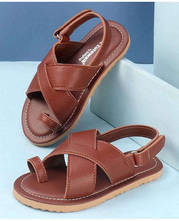 Cute Walk by Babyhug Back Elasticated Velcro Mojaris Ethnic - Black