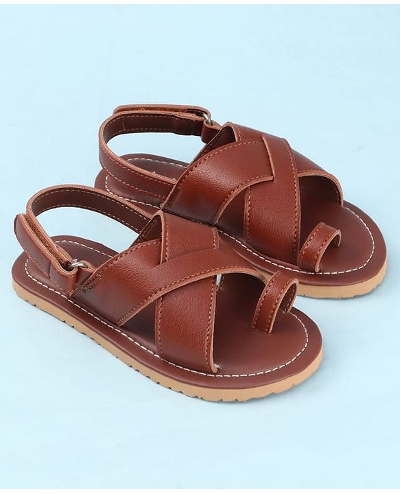 Cute Walk by Babyhug Back Elasticated Velcro Mojaris Ethnic - Black