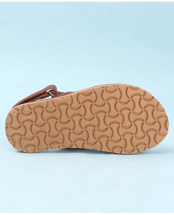 Cute Walk by Babyhug Back Elasticated Velcro Mojaris Ethnic - Black