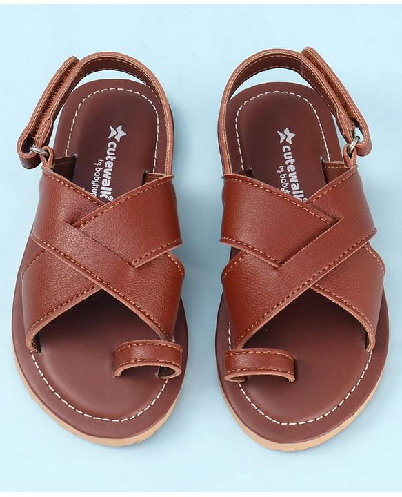 Cute Walk by Babyhug Back Elasticated Velcro Mojaris Ethnic - Black