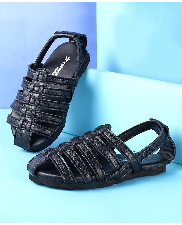 Cute Walk by Babyhug Back Covered Slip on Sandal - Black