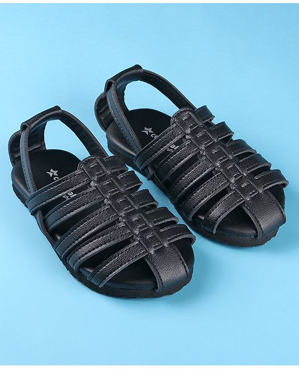 Cute Walk by Babyhug Back Covered Slip on Sandal - Black