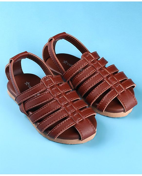 Cute Walk by Babyhug Back Covered Slip on Sandal - Black
