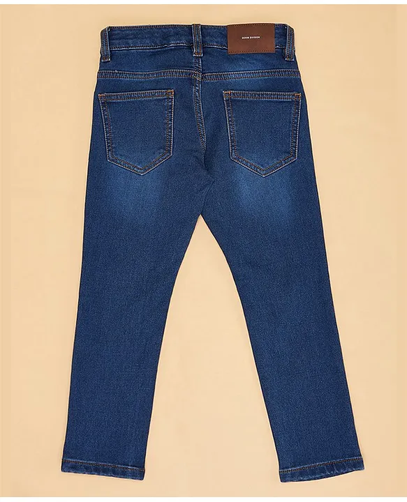 Pantaloons Junior Solid Jeans Blue