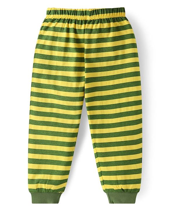 Babyhug Disney Single Jersey Knit Full Sleeves Night Suit with Lion King Graphics - Green
