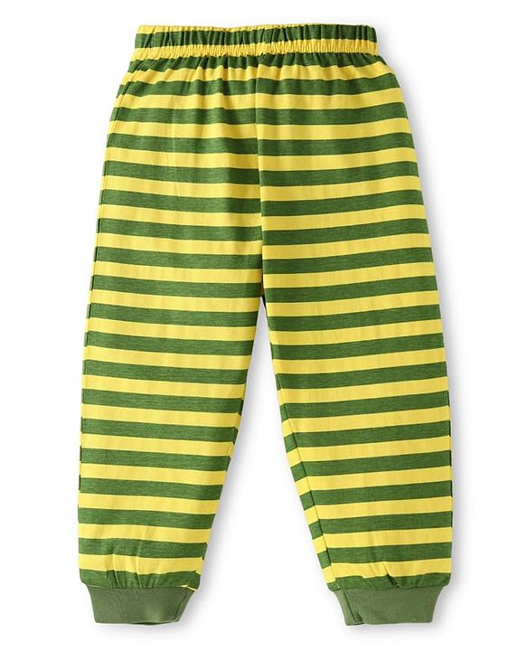 Babyhug Disney Single Jersey Knit Full Sleeves Night Suit with Lion King Graphics - Green