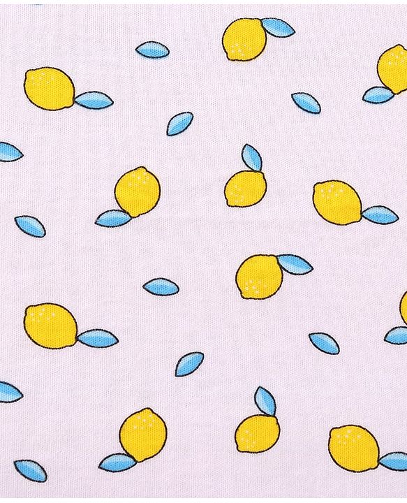 Babyhug Cotton Interlock Tropical Print Hooded Wrapper L 74 x B 74 cm - White