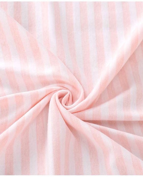 Babyhug Cotton Knit Hooded Wrapper with Stripes L  76 x B 76 cm - Orange
