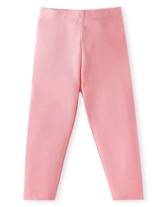 Babyhug Single Jersey Full Sleeves Frill Detailing Floral Print Top with Legging - Blue & Pink