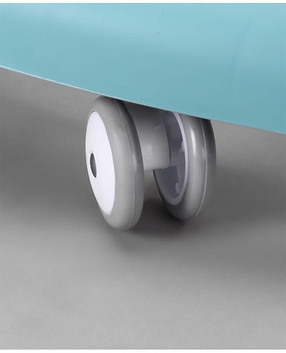 Babyhug 2 In 1 Multifunctional Baby Walker Cum Rocker With 3 Level Height Adjustment Musical Play Tray & Monkey Toy - Sea Green