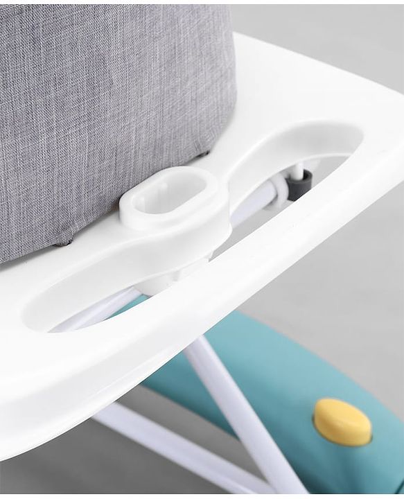 Babyhug 2 In 1 Multifunctional Baby Walker Cum Rocker With 3 Level Height Adjustment Musical Play Tray & Monkey Toy - Sea Green