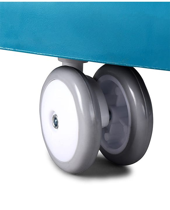 Babyhug 2 In 1 Multifunctional Baby Walker Cum Rocker With 3 Level Height Adjustment Musical Play Tray & Monkey Toy - Sea Green