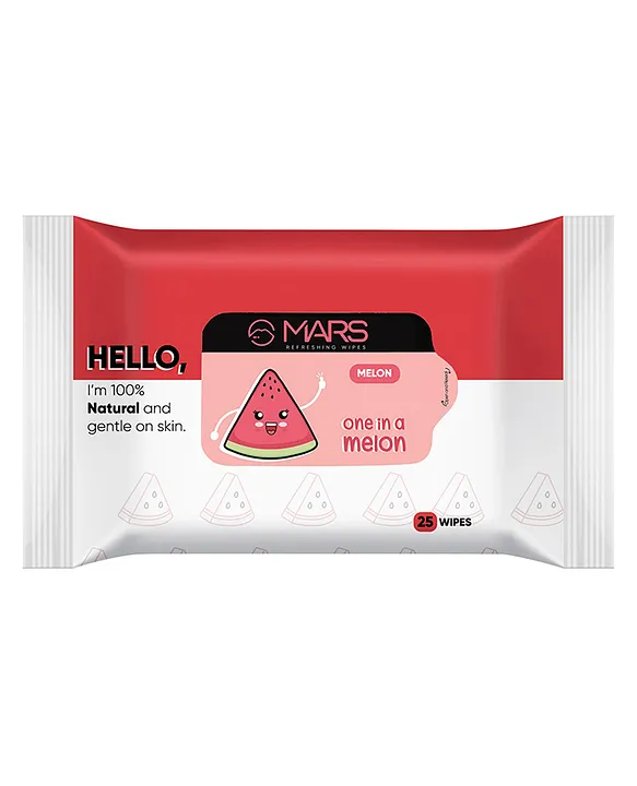 MARS Refreshing Wet Wipes for Face Refreshing Skin Hydration| Soothing  for skin (25 Wipes) (Aloevera)