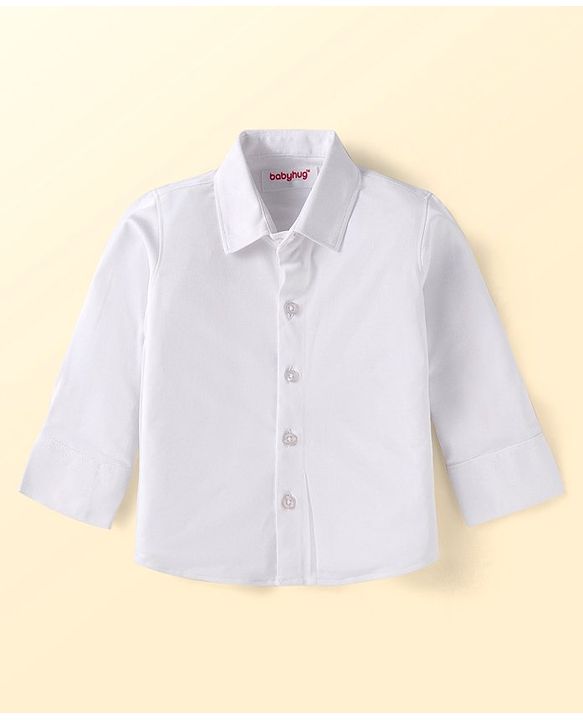 Babyhug Woven Full Sleeves Party Wear Shirt With Dungaree Suspendors & Cap -  Light Blue