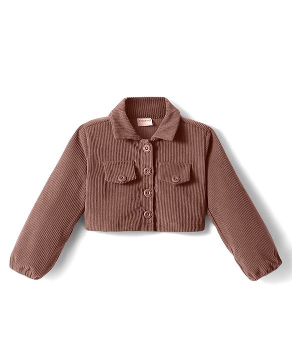 Babyhug Cotton Knit Full Sleeves Solid Shirt & Legging Set - Rust Orange