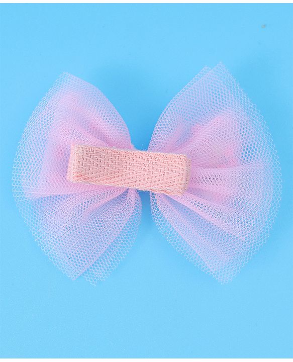 Babyhug Hair Pins And Clips With Bow & Heart Applique Pack of 5 - Pink