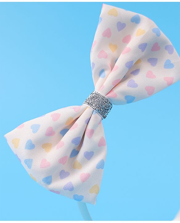 Babyhug Headband & Clips Combo Set Free Size with Bow Applique - Beige
