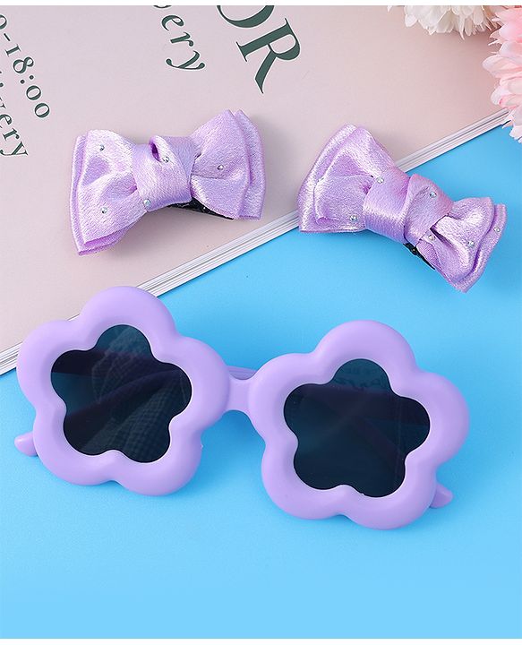 Babyhug Hairband & Sunglasses Combo Set Free Size - Purple