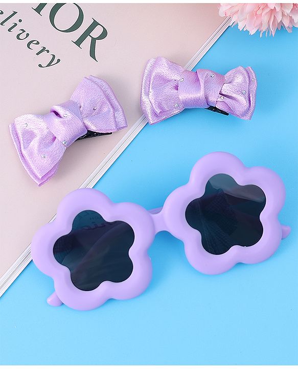 Babyhug Hairband & Sunglasses Combo Set Free Size - Purple