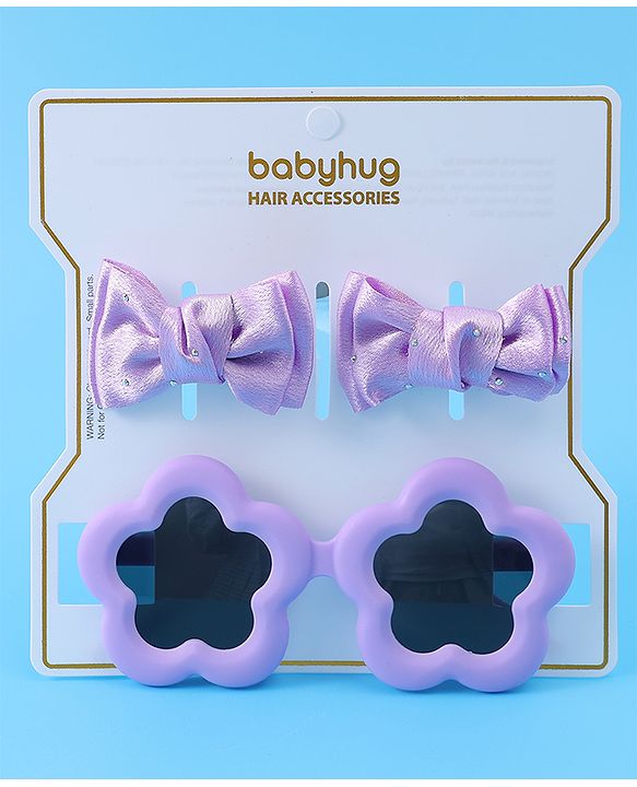 Babyhug Hairband & Sunglasses Combo Set Free Size - Purple