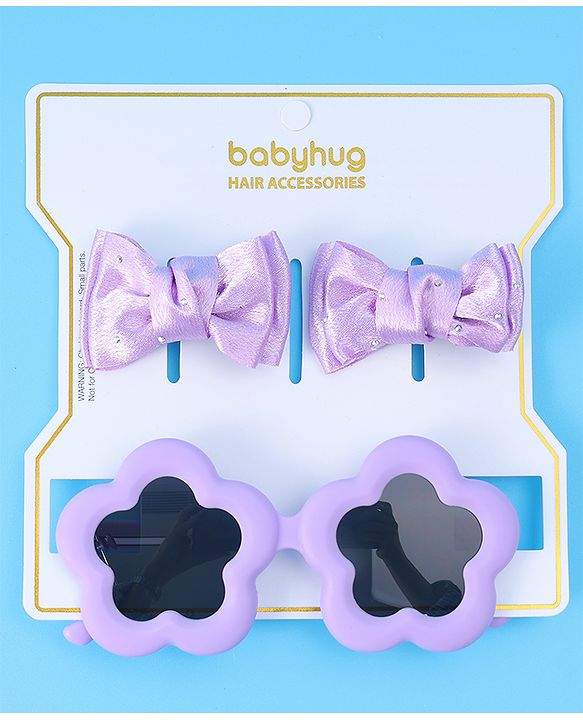 Babyhug Hairband & Sunglasses Combo Set Free Size - Purple