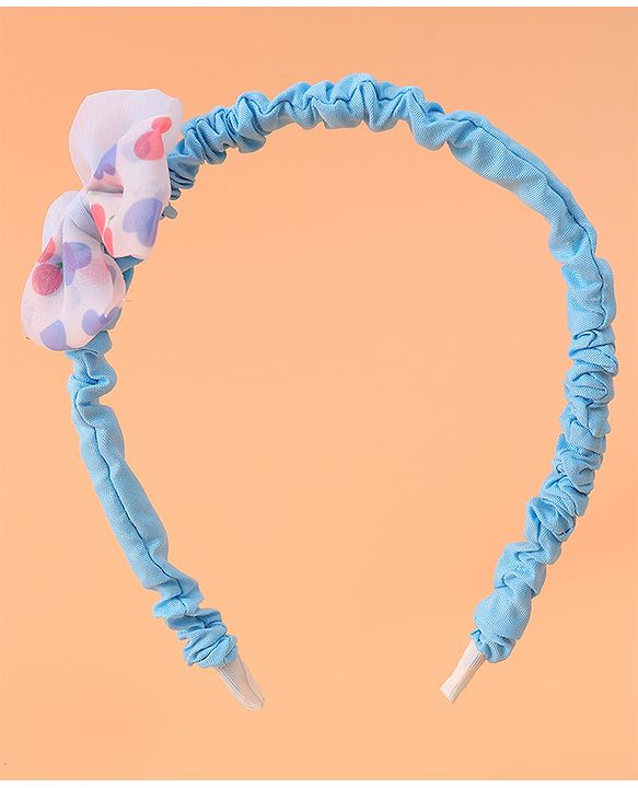Babyhug Free Size Hair Bands With Bow Applique Pack of 2 - Yellow & Blue