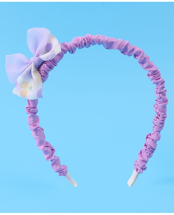 Babyhug Free Size Hair Bands With Bow Applique Pack of 2 - Yellow & Blue