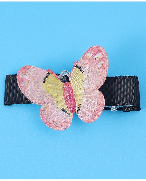 Babyhug Hair Pins with Butterfly Applique Pack of 4 - Multicolor