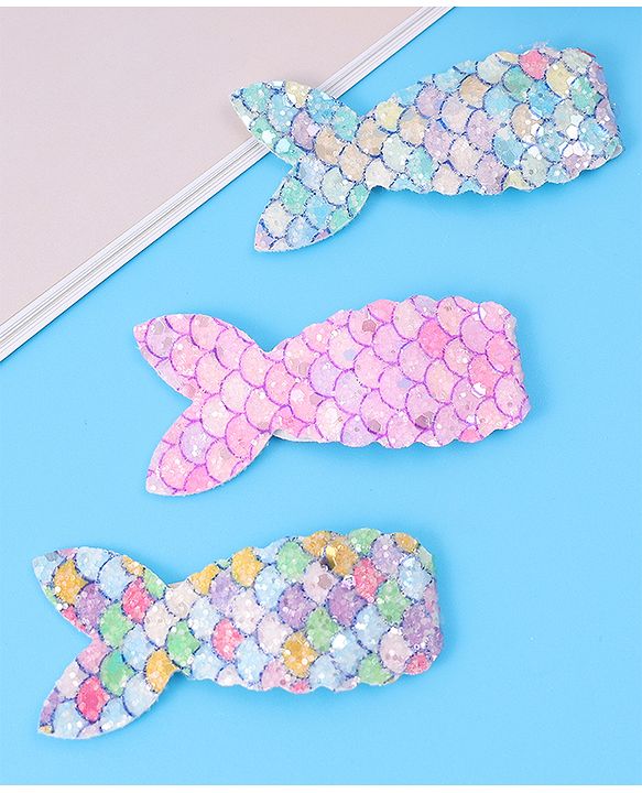 Babyhug Sequin & Pearl Embellished Hair Accessories Combo Set Pack of 4 - Multicolor