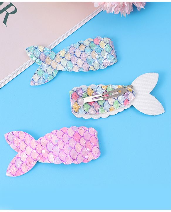 Babyhug Sequin & Pearl Embellished Hair Accessories Combo Set Pack of 4 - Multicolor